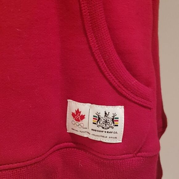 HUDSONS  BAY CO. Olympics RED Hoodie *** Womens SIZE Medium - Picture 11 of 14